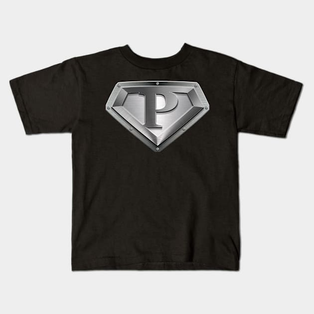 Super Sleek Style P Symbol Kids T-Shirt by TheGraphicGuru